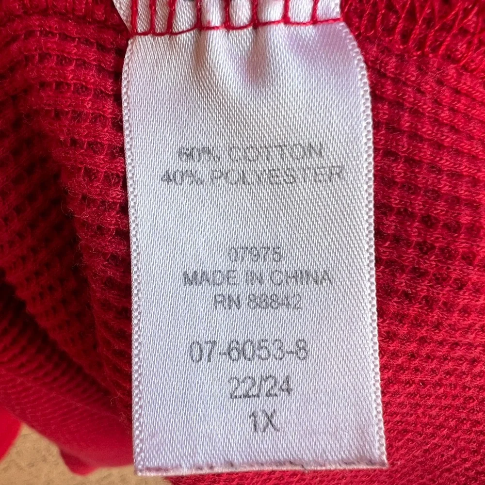 Woman Within Ribbed Red Top - Picture 4 of 5